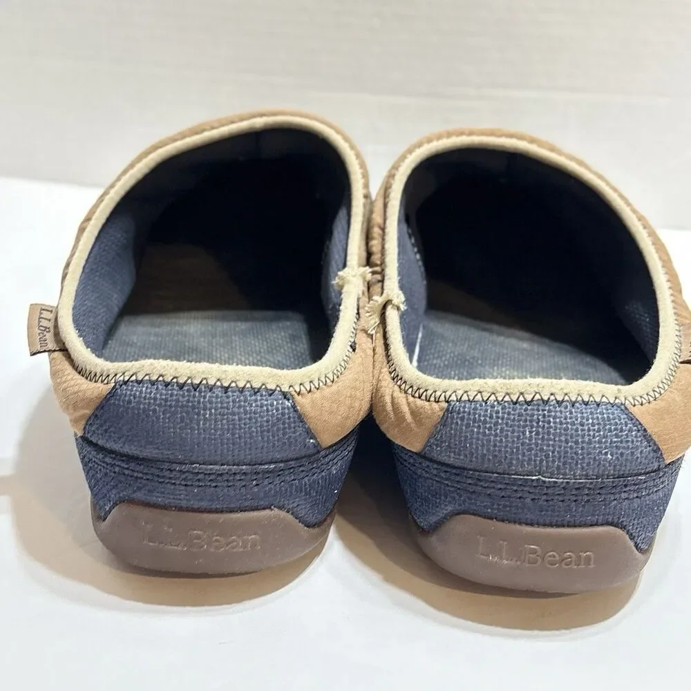 L.L. Bean Mountain Classic Quilted Insulated Slides Slippers Cabin Shoe Mens 11
